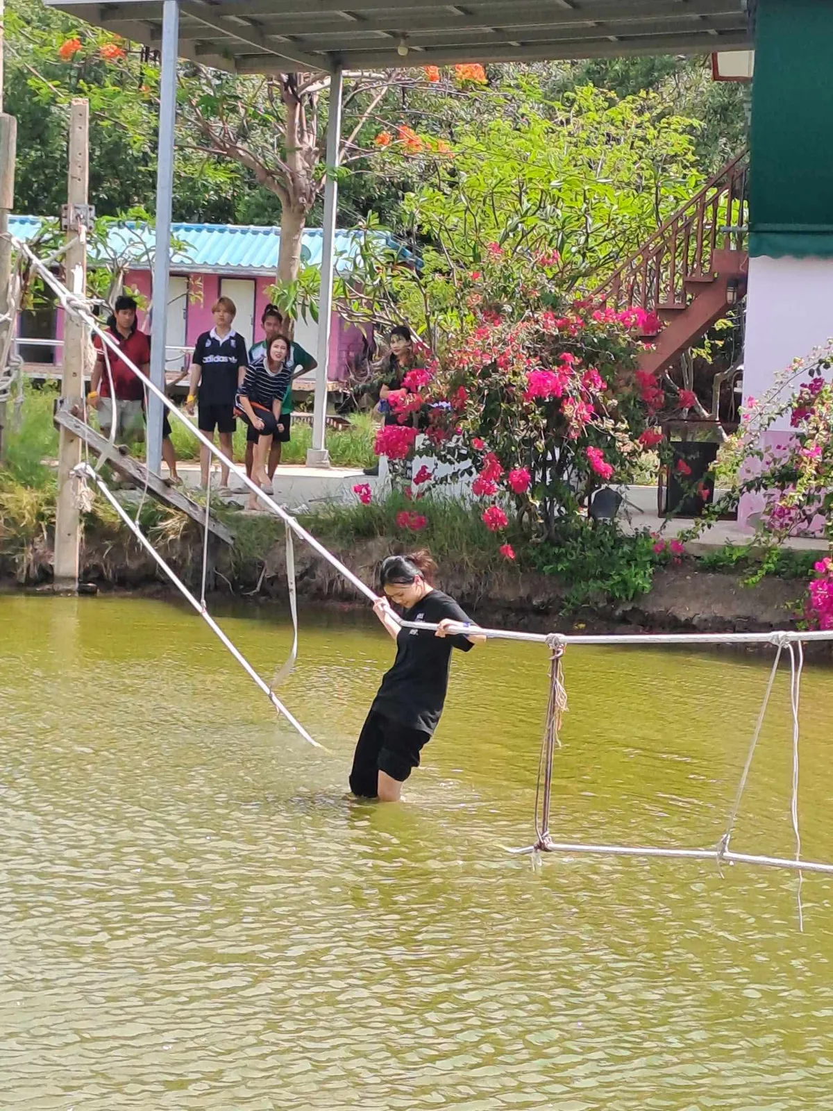 สะพานเชือกกิจกรรมผจญภัยยอดนิยม สำหรับทีมบิลดิ้ง บ้านคลองโคนรีสอร์ท